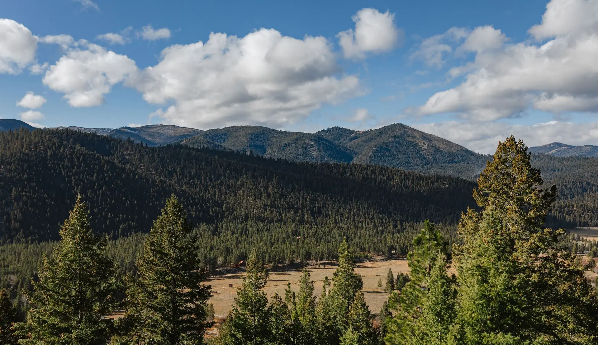The Bitterroot Valley and its mountain ranges under a big sky